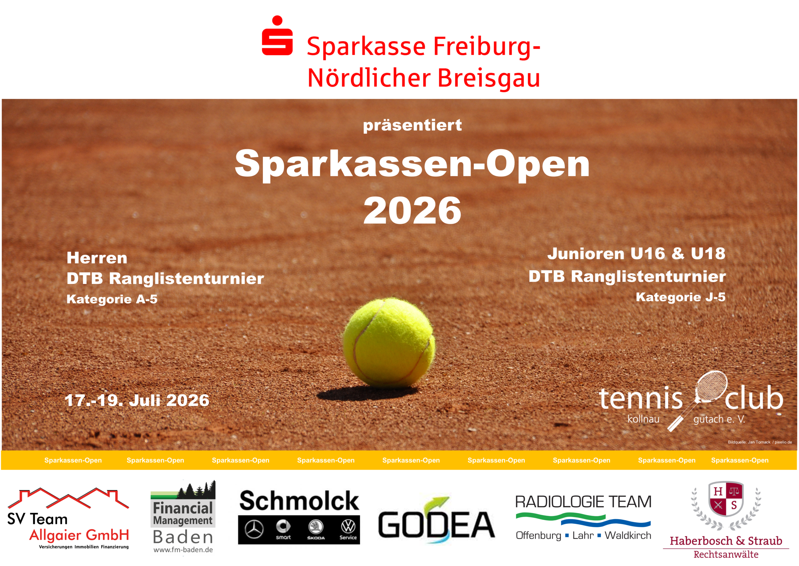 Tennis-Highlight beim TC Kollnau-Gutach: Herren-Ranglistenturnier und Jugendturnier am Wochenende